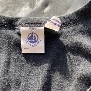 Petit Bateau Black Tee with Sailboat Tag